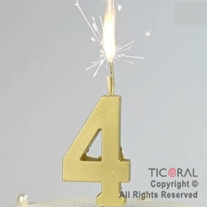 VELA BENGALA ORO NUMERO 4 X 1